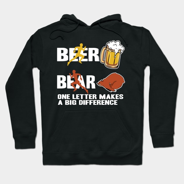 Beer Bear Funny Gift Booze Birthday Alcohol Drinking Party Hoodie by Kuehni